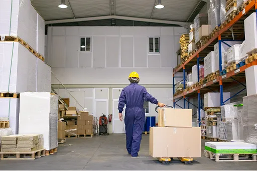 Warehousing services POS in use